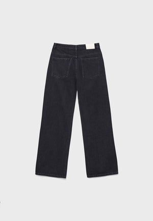 Straight-fit jeans with rhinestones