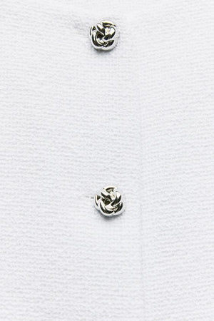 BLAZER À TEXTURE AVEC COL ROND