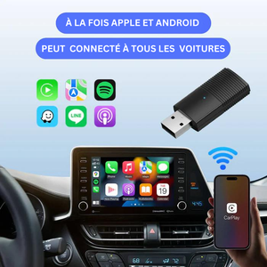 Apple/Android Carplay | L'adaptateur sans fil remplace le câble de votre voiture !