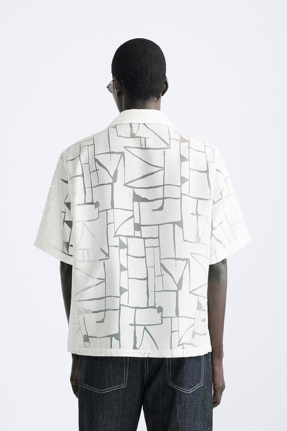 CHEMISE EN JACQUARD À SEMI-TRANSPARENTE