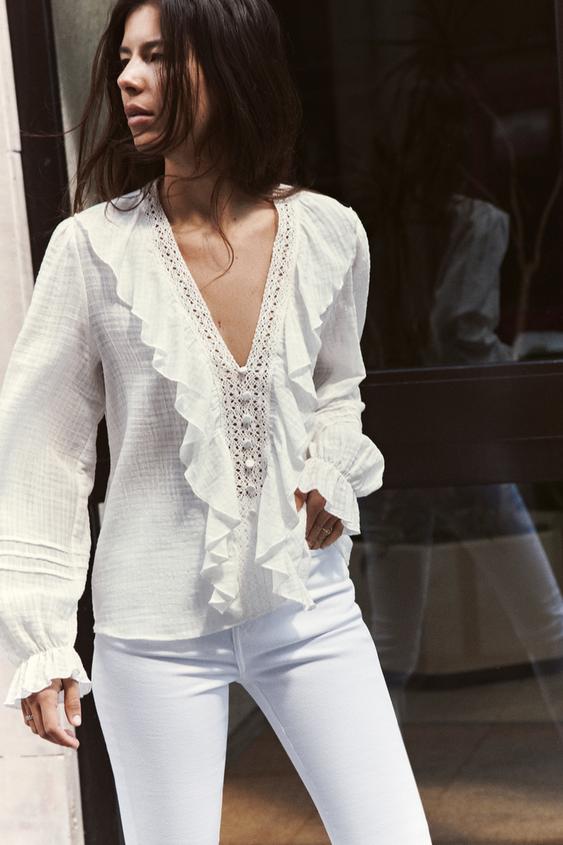 CHEMISE RUSTIQUE À VOLANTS