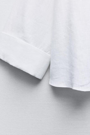 CHEMISE EN DU LIN À MANCHES AMPLES