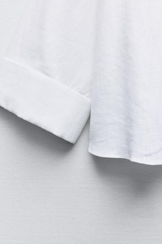 CHEMISE EN DU LIN À MANCHES AMPLES