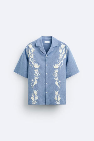 CHEMISE BRODÉE FLORALE