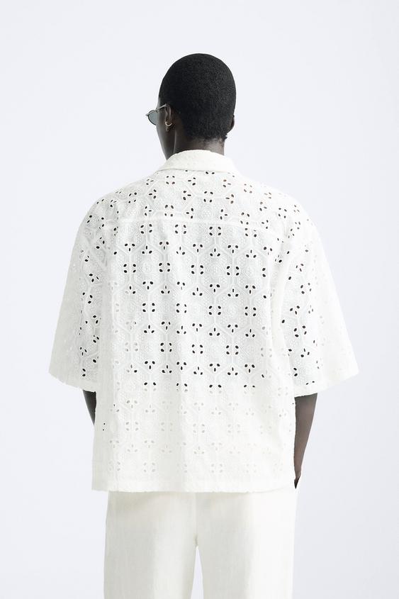 CHEMISE BRODÉE PERFORÉE