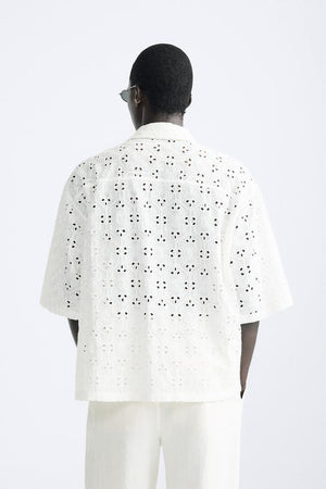 CHEMISE BRODÉE PERFORÉE