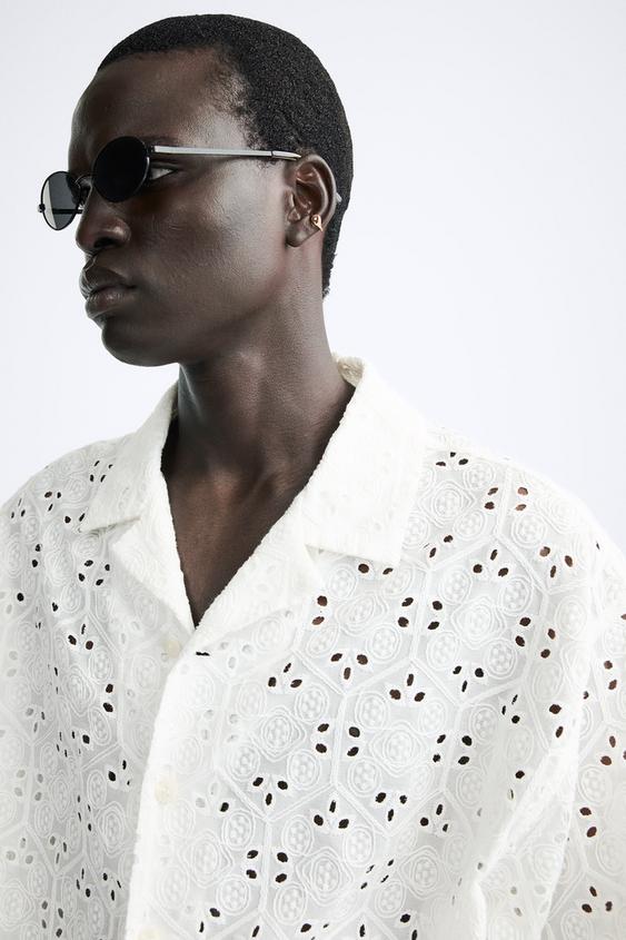 CHEMISE BRODÉE PERFORÉE