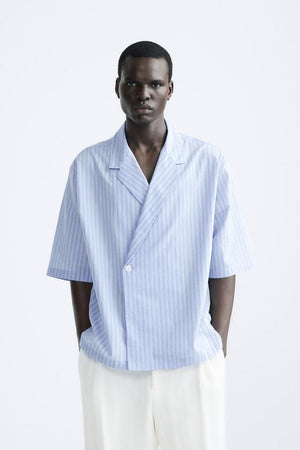 CHEMISE CROISÉE À RAYURES