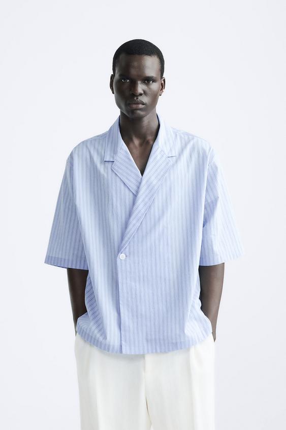 CHEMISE CROISÉE À RAYURES