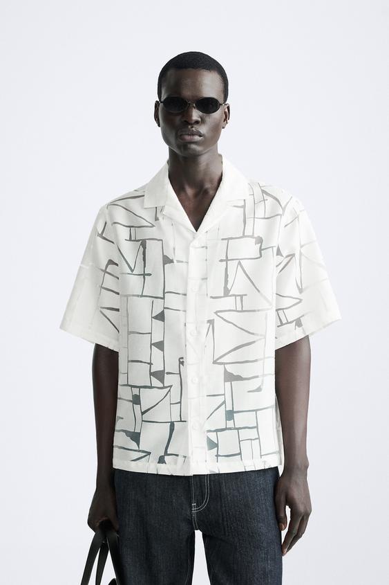 CHEMISE EN JACQUARD À SEMI-TRANSPARENTE