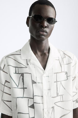 CHEMISE EN JACQUARD À SEMI-TRANSPARENTE