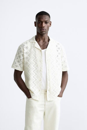 CHEMISE À TEXTURE EN CROCHET