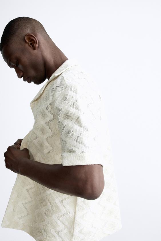 CHEMISE À TEXTURE EN CROCHET