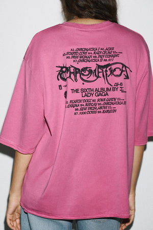 LADY GAGA WASHED-EFFECT T-SHIRT