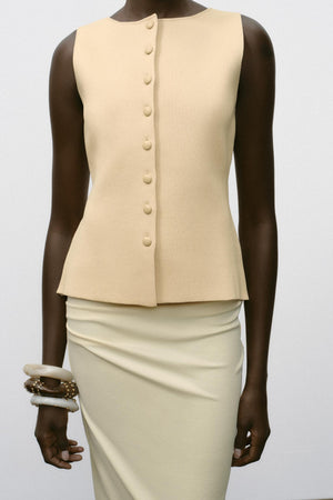 BUTTONED KNIT WAISTCOAT