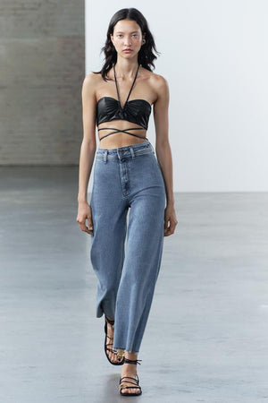 JEAN MARINE DROIT À TAILLE HAUTE