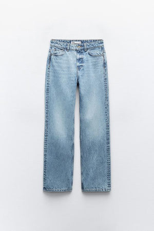 JEAN DROIT TAILLE HAUTE LONG