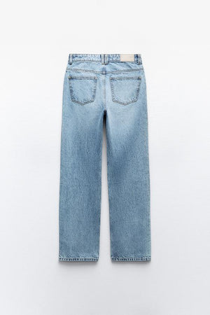 JEAN DROIT TAILLE HAUTE LONG