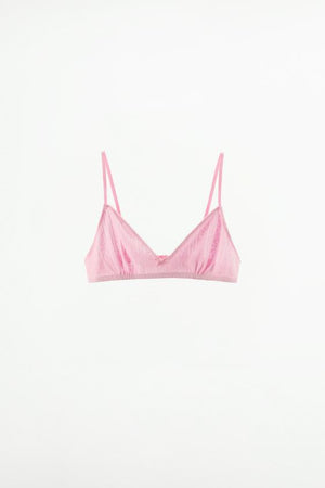 HAUT EN POINTELLE AVEC DENTELLE