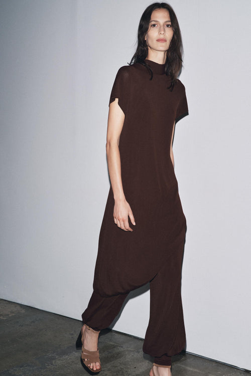 MIDI TUNIC DRESS WITH BOW