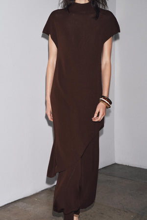 MIDI TUNIC DRESS WITH BOW