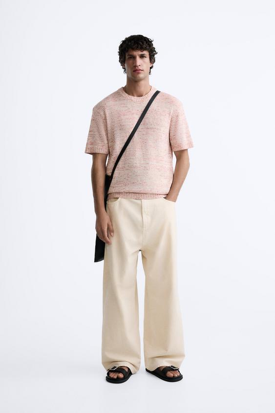 T-SHIRT EN MAILLE ET COTON